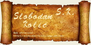 Slobodan Kolić vizit kartica